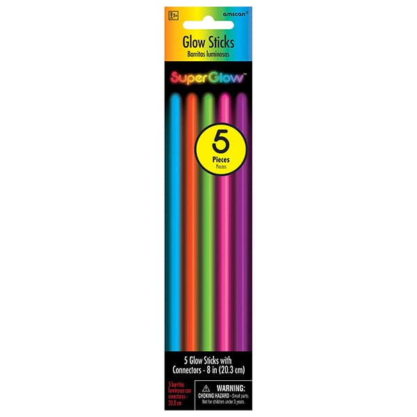 Multi Color Glow 8in Sticks 5ct