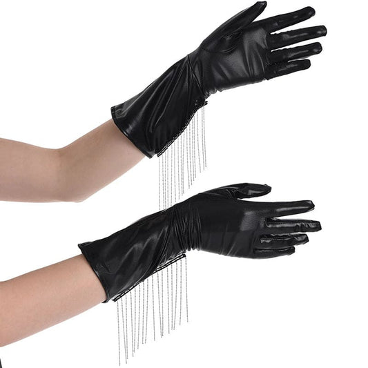 Ball Chain Fringe Gloves