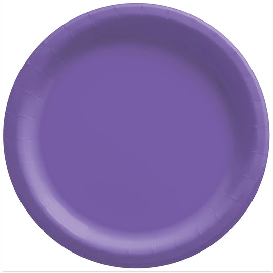 New Purple Big Party Pack 7in Round Luncheon Paper Plates