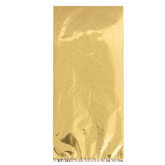 Gold Small Cello Foil Party Bags