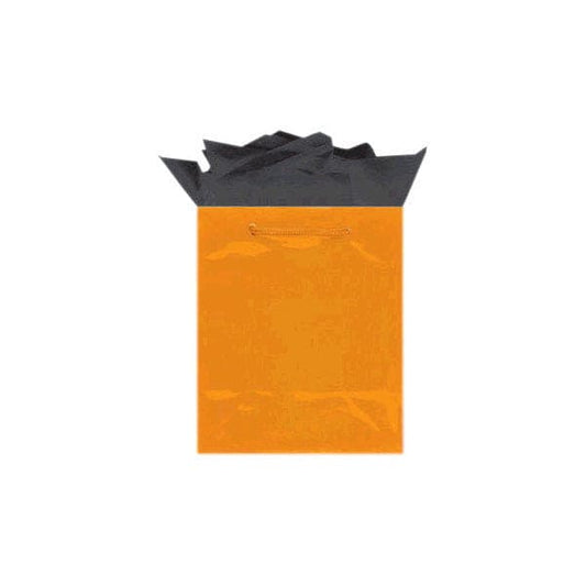 Solid Glossy Orange Medium Bag 9 x 8 x 4