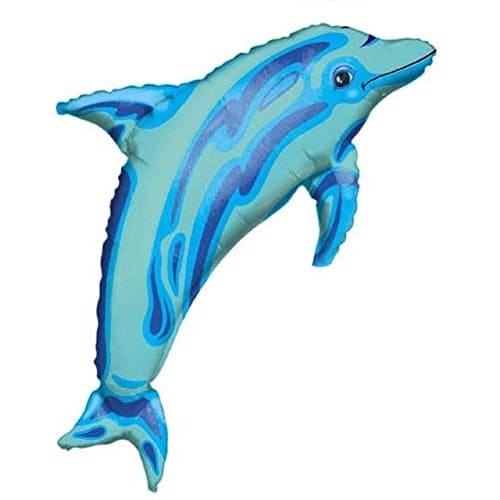 Blue Dolphin SuperShape Metallic Balloon 37in