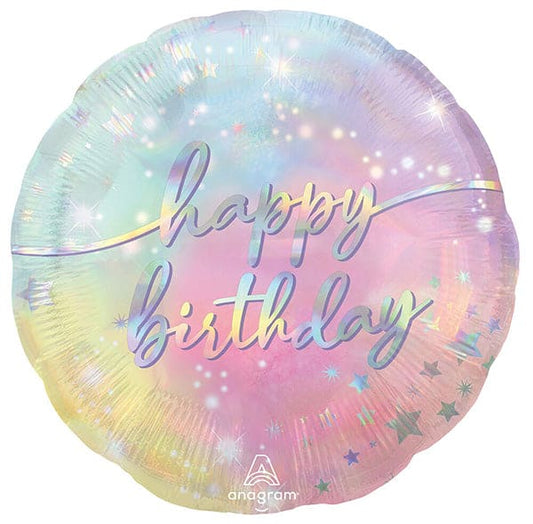 Luminous Birthday 28in Metallic Balloon