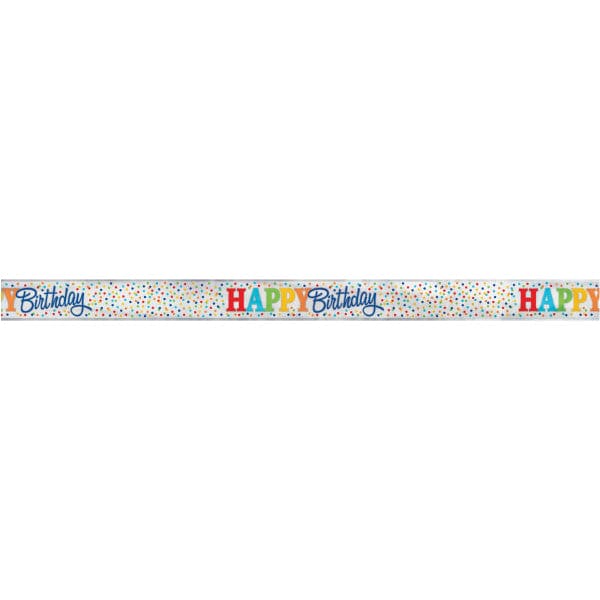 Rainbow Polka Dot Foil Banner