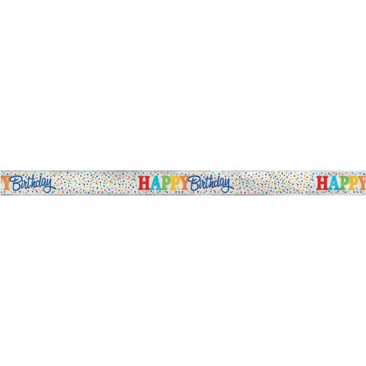 Rainbow Polka Dot Foil Banner