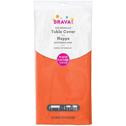 Orange Peel 54 x 108in Plastic Table Cover