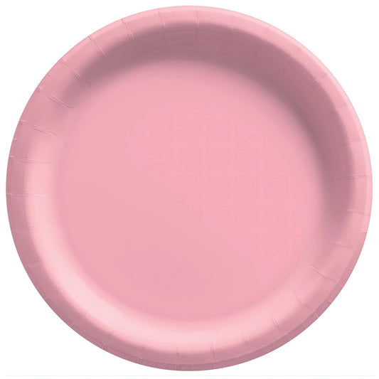 New Pink 7in Round Luncheon Paper Plates 20 Ct