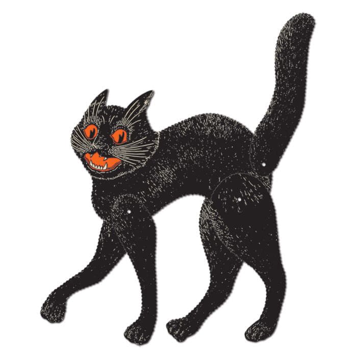 Vintage Halloween 20½in Jointed Scratch Cat