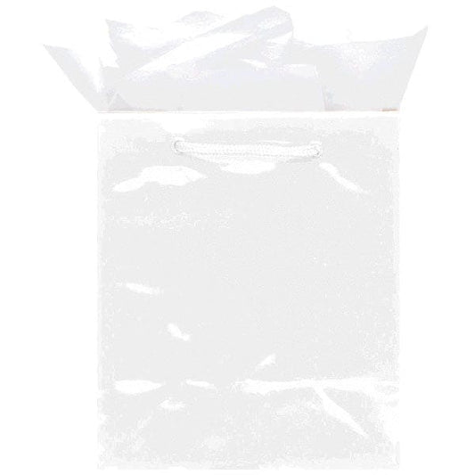 White Glossy Gift Bag 16 x 12 x 5