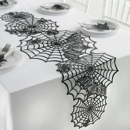 Spider Web Vinyl 46in Table Runner