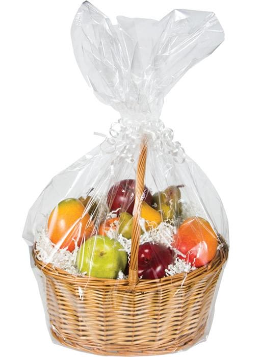 Clear Cello Bag for Basket  24in x 25in