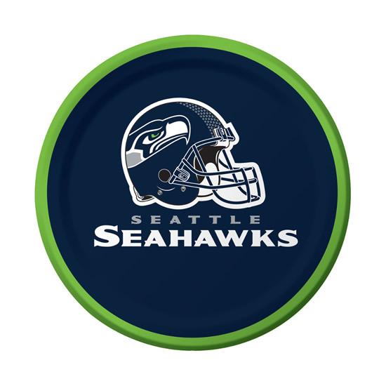 Seattle Seahawks 7in Round Luncheon Paper Plates