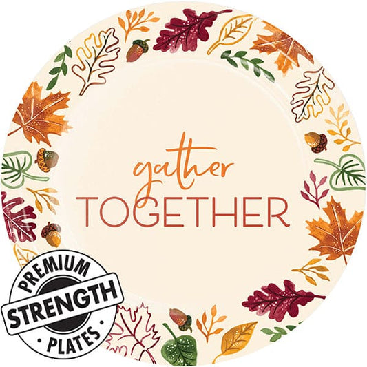 Fall Festivities Round Dinner Paper Plates 8ct