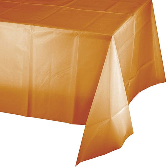 Pumpkin Spice 54 x 108in Plastic Table Cover