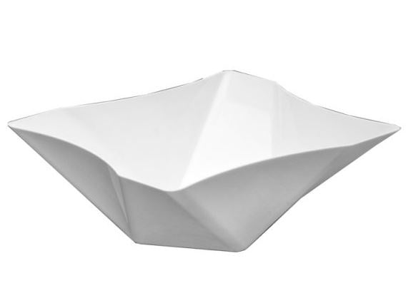 Twisted White Square Serving 161oz Bowl