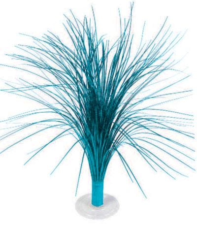 Fountain Spray Holographic Peacock Blue Centerpiece 18in