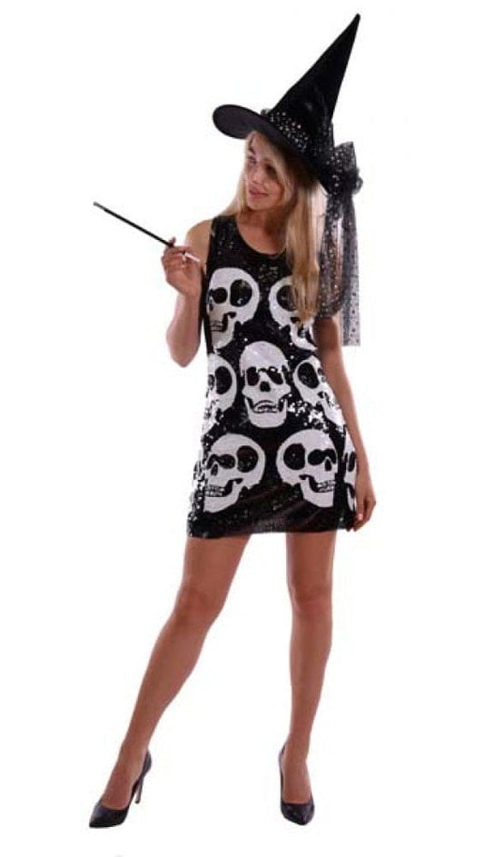 Sequin Skull Pattern Dress Adult