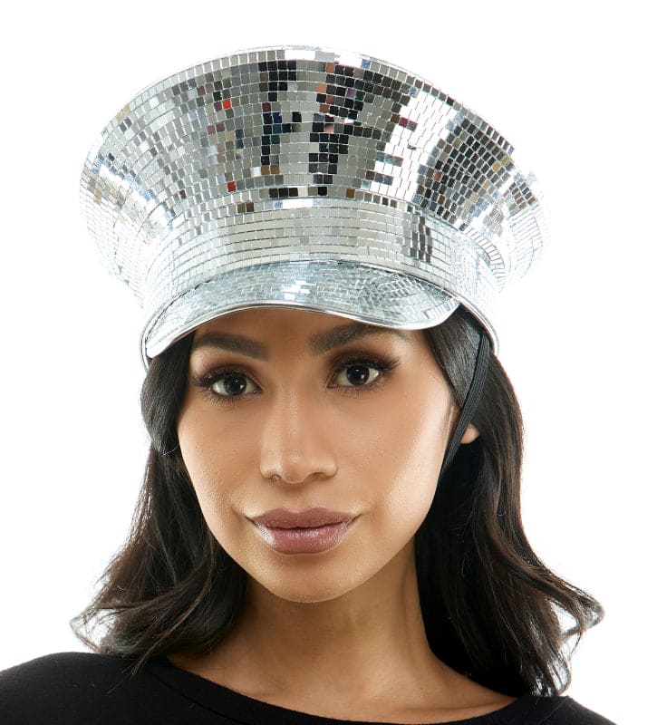 Mirror Ball Festival Hat Silver