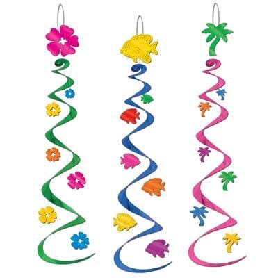 Luau Hanging Swirls