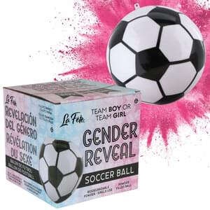 Gender Reveal Soccer Ball Pink