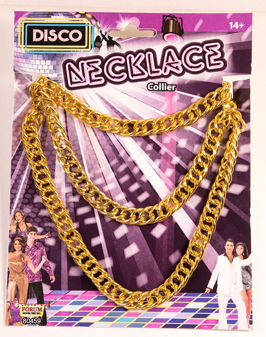 70's Disco Long Gold Necklace