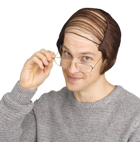 Comb Over Wig Brown