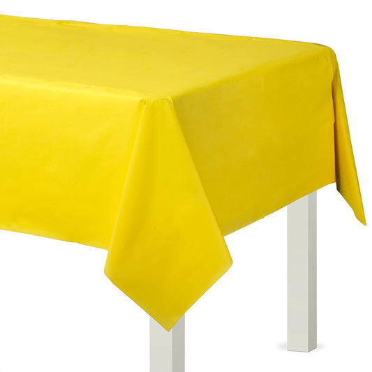 Flannel Backed Table Cover 54in x 108in - Yellow Sunshine