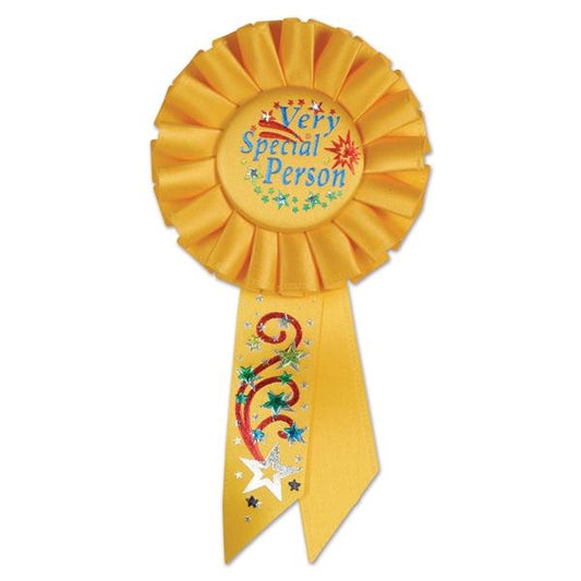 Very Special Person Yellow Rosette Ribbon