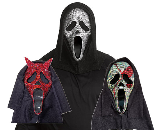Crystal Bling Ghost Face Mask
