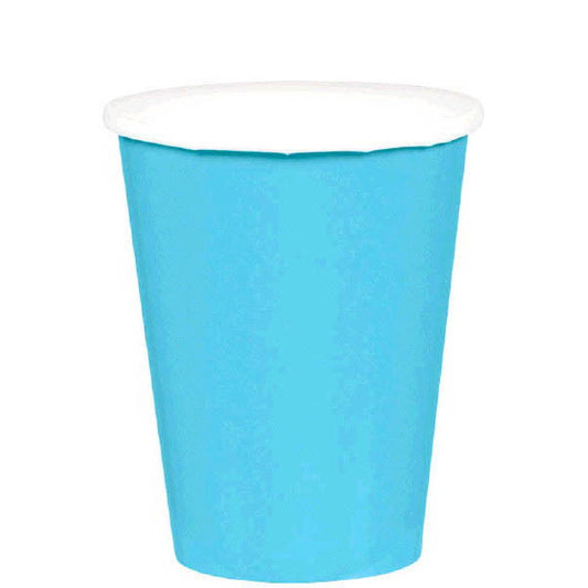 Caribbean Blue 9oz Paper Cups 20 Ct
