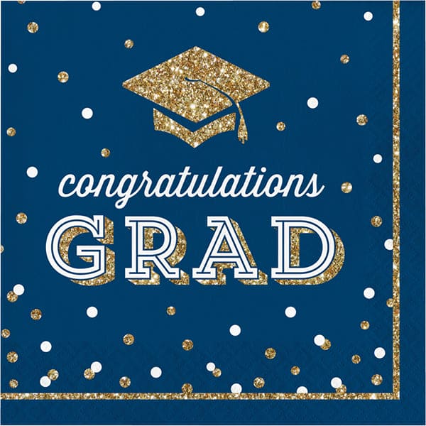 Glittering Grad Luncheon Napkins 36ct