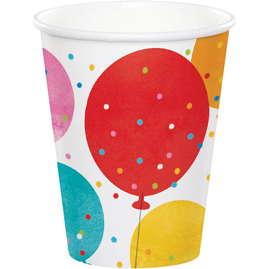 Confetti Balloons 9oz Paper Cups 8ct