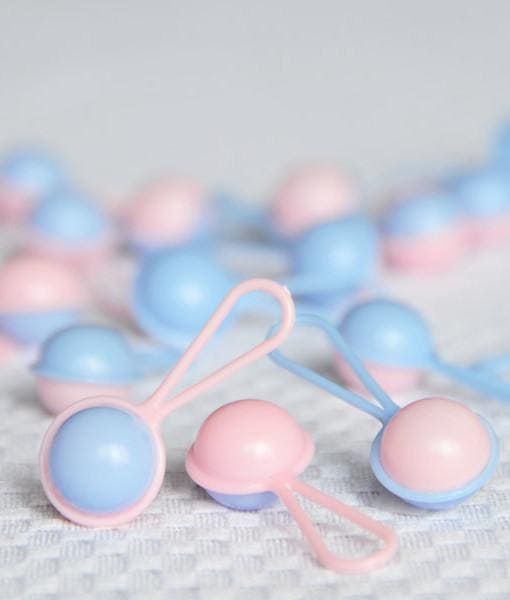 Pink/Blue Baby Rattle Favors 1 1/2in