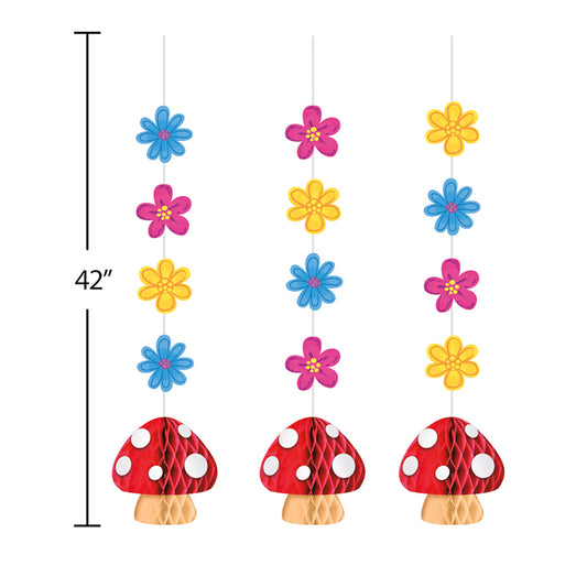 Party Gnomes Hanging Decorations 3ct