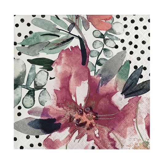 Floral Collage Beverage Napkins 16ct