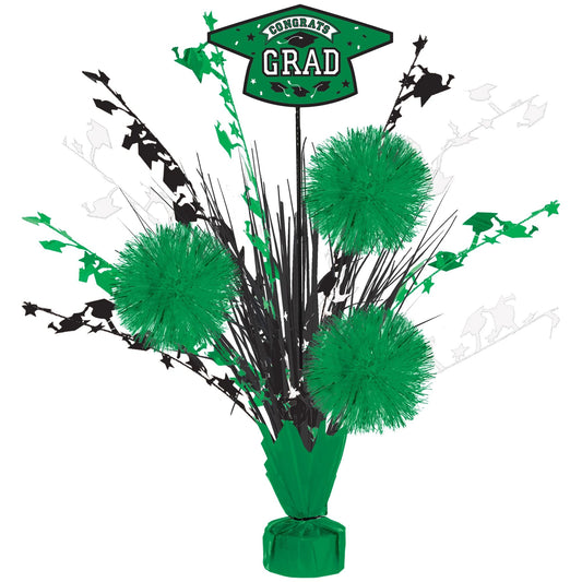 Grad Tinsel Burst Centerpiece - Green 18in