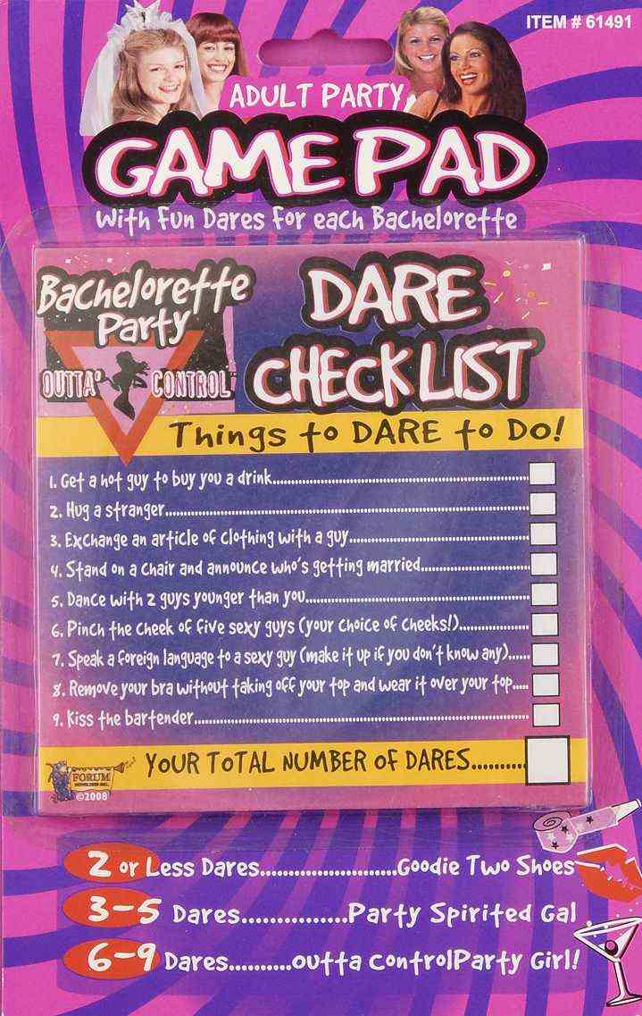 BACHELORETTE GAME PAD DARE