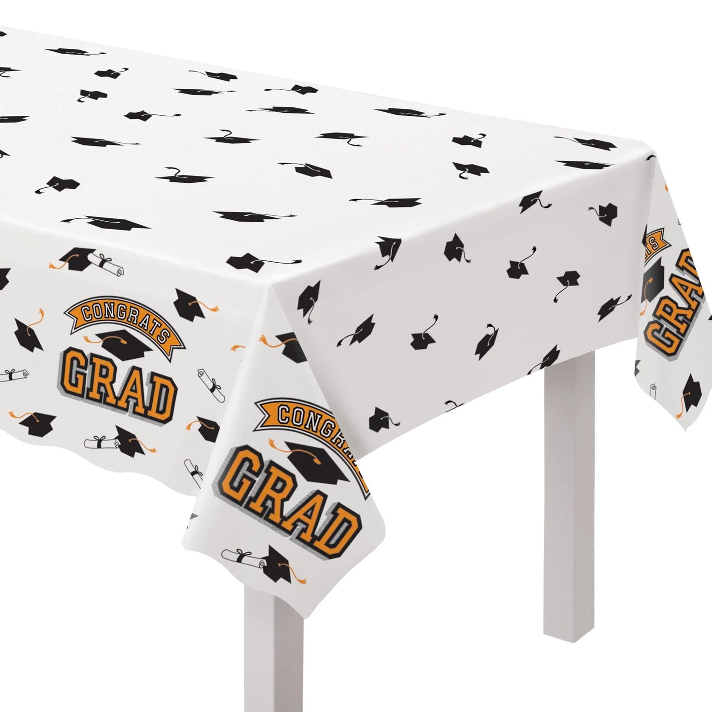 True To Your School 54in x 102in Table Cover Orange