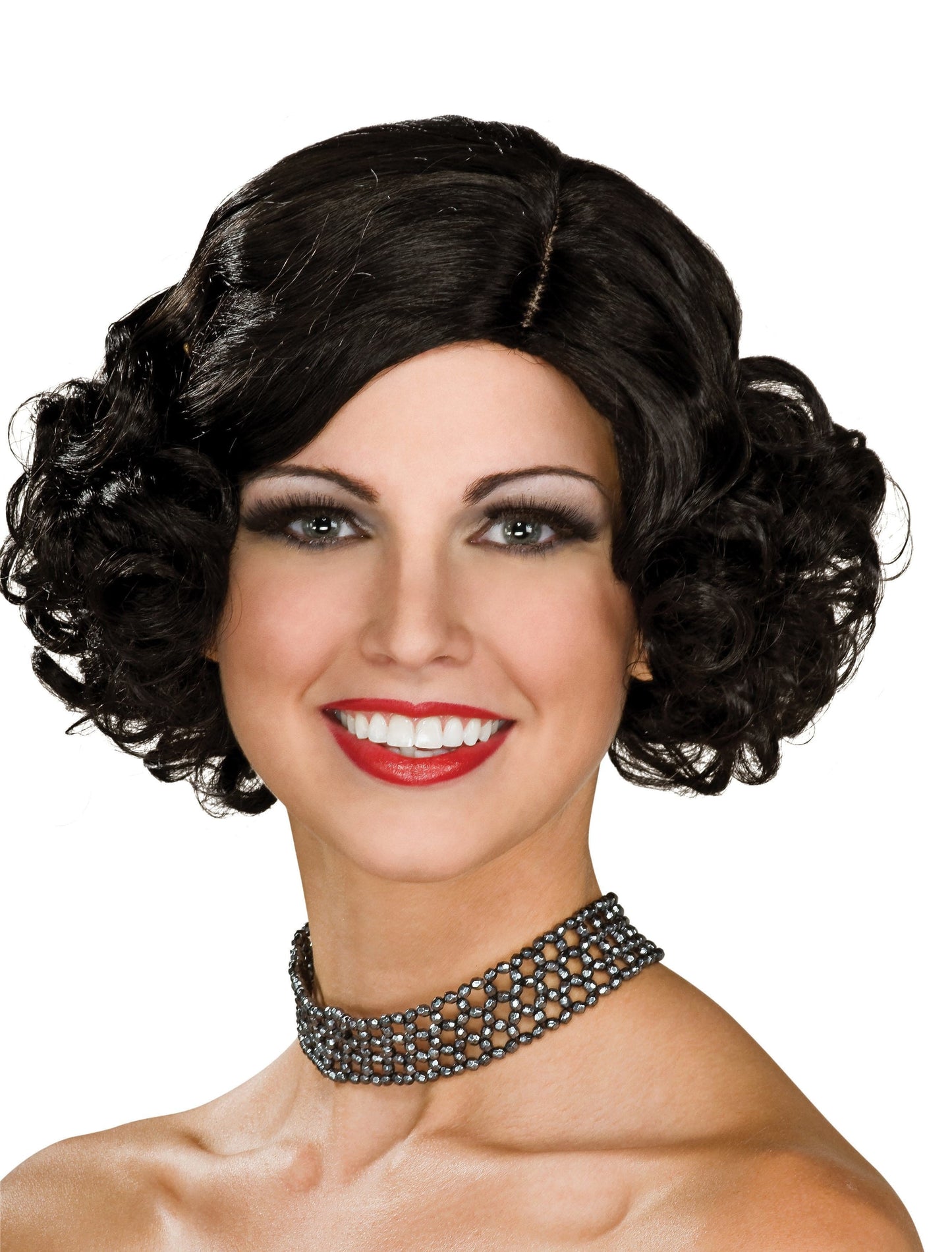 Flapper, 1920's,  Black Womens Wig