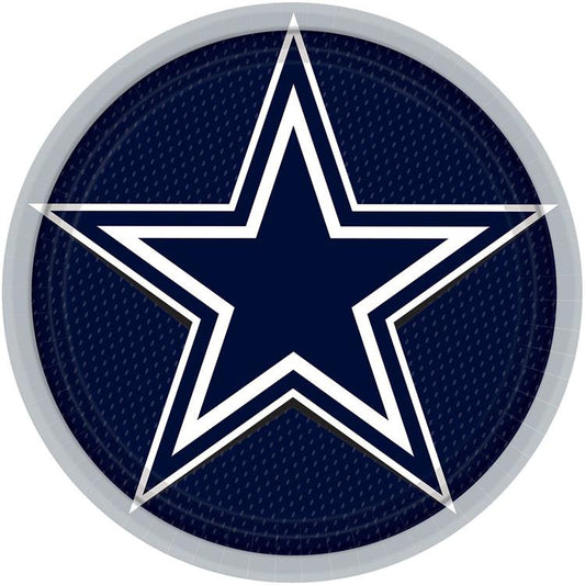 Dallas Cowboys 9in Round Dinner Paper Plates