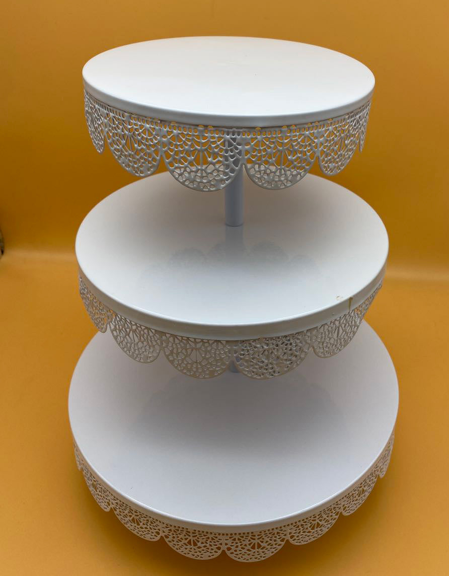 3 Layer Metal Dessert Stand