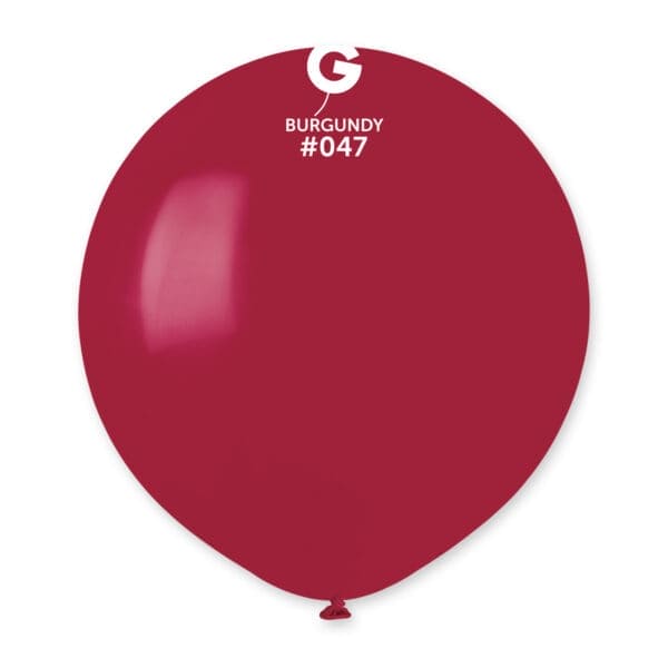 19" Latex Balloon Burgandy 25 Ct