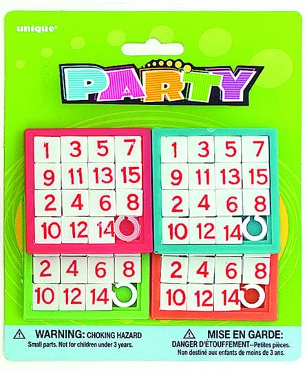 Mini Plastic Number Puzzle Favors