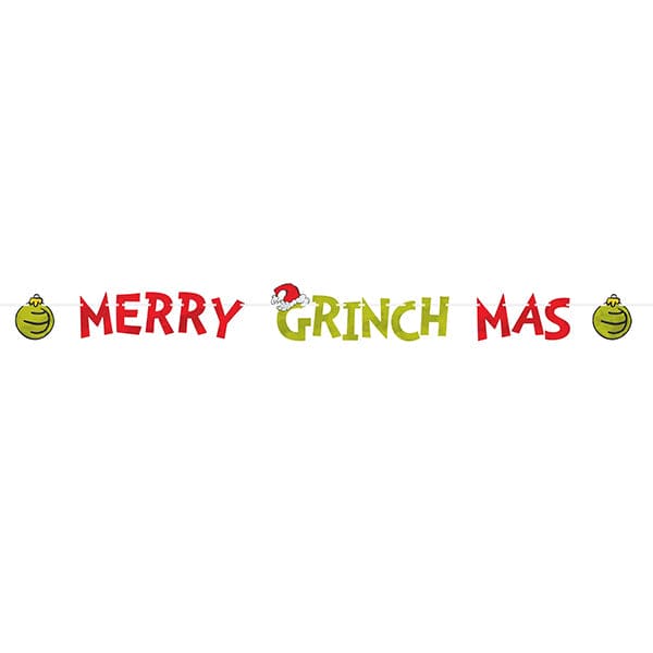 Grinchmas Foil Letter Banner 12' x 6in