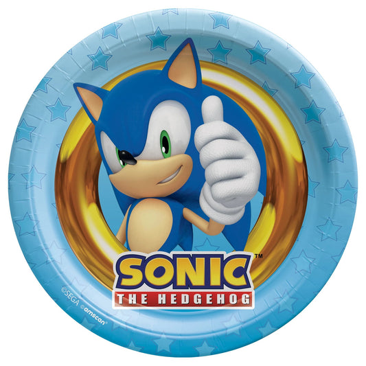 Sonic The Hedgehog 7in Luncheon Plates 8 Ct