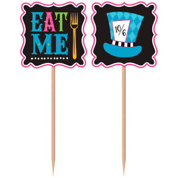 Mad Hatter Tea Time Party Picks 36ct