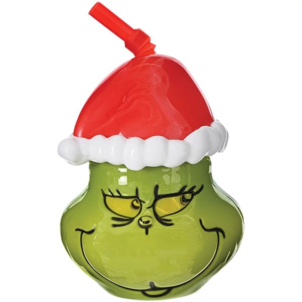 Grinch Plastic Cup with Straw