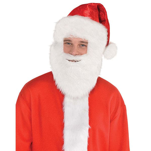 Velour Santa Hat with Plush Beard