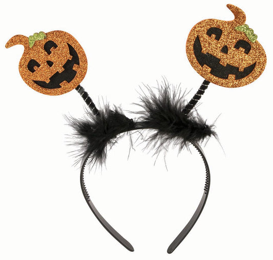 Glitter Pumpkin Headband