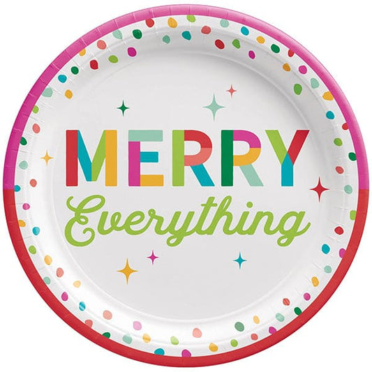 Merry Everything 10in Round Paper Plates 20ct